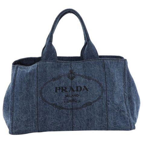 prada canapa denim bag|prada suede tote.